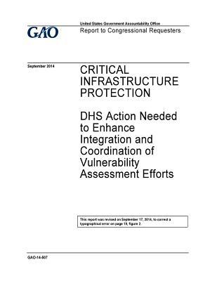 Download Critical Infrastructure Protection: Dhs Action Needed to Enhance Integration and Coordination of Vulnerability Assessment Efforts [Reissued on September 17, 2014] - U.S. Government Accountability Office file in PDF