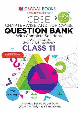 Read online Oswaal CBSE Question Bank Class 11 English Core Chapterwise & Topicwise (For March 2019 Exam) - Panel of Experts | ePub