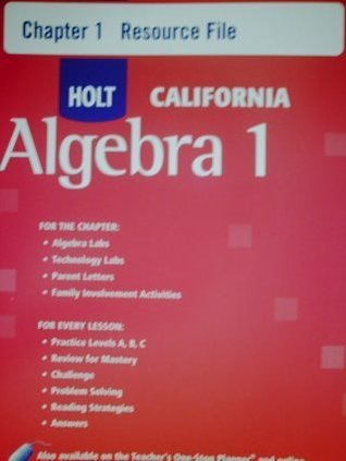 Read Holt Algebra 1 California: Chapter 10 Resource Flie with Answers Algebra 1 - Rinehart and Winston Holt | PDF