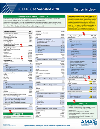 Download ICD-10-CM 2020 Snapshot Coding Card: Gastroenterology - American Medical Association | PDF