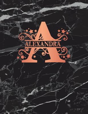 Read Alexandra: Personalized Dot Grid Bullet Notebook for Women or Girls. Monogram Initial A. Black Marble & Rose Gold Cover. 8.5 x 11 110 Pages Dotted Journal Diary Paper -  | PDF