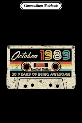 Download Composition Notebook: Vintage October 1989 30th birthday Gift Retro Cassette Tape Journal/Notebook Blank Lined Ruled 6x9 100 Pages - Karolina Koch file in ePub